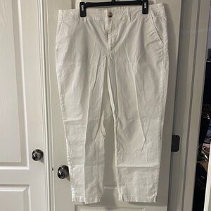 LOFT White Straight-Leg Women’s Pants